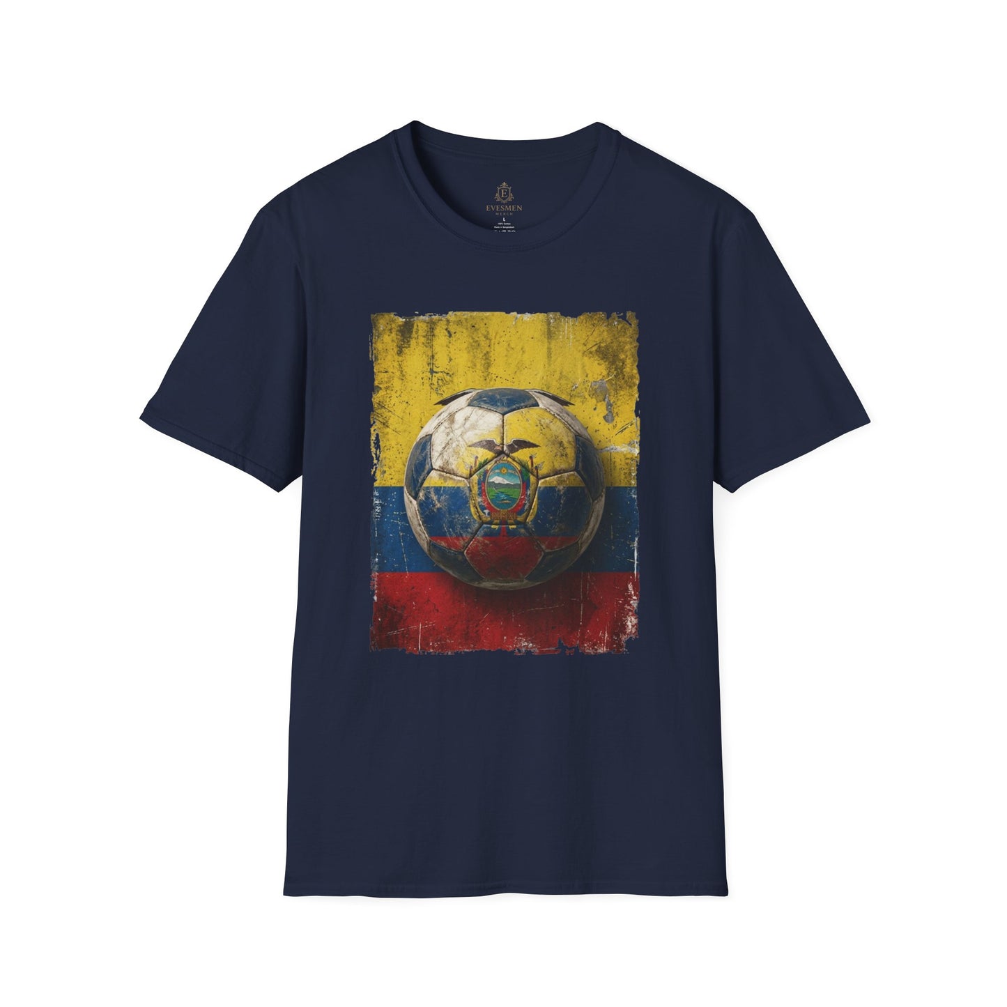 Ecuador Football Coat of Arms Grunge T-Shirt Vintage La Tri Soccer Tee