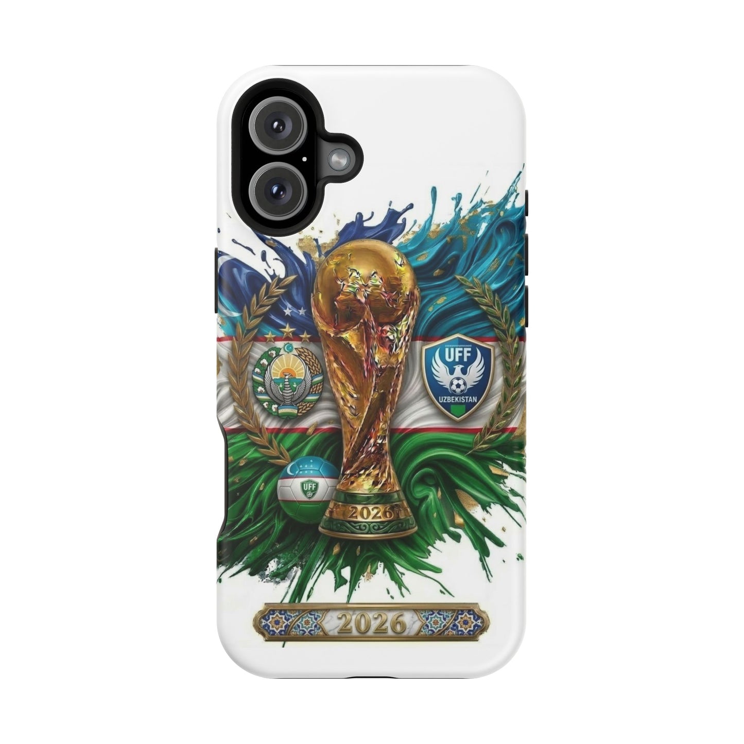 Uzbekistan 2026 Soccer Impact-Resistant Protective Phone Case