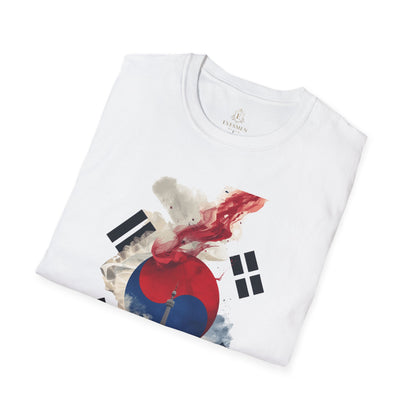 South Korean Abstract Flag Football T-shirt N Seoul Tower Traditional Palace Tee