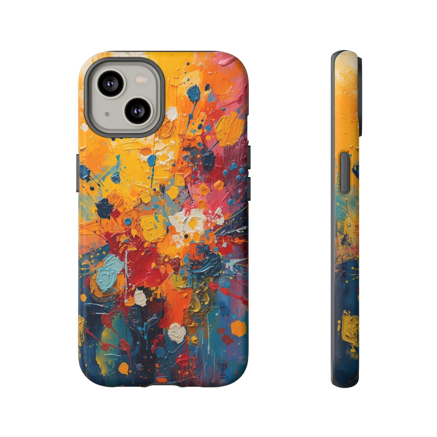 Abstract Color Splash Phone Case — Vibrant Paint Splatter Protective Cover