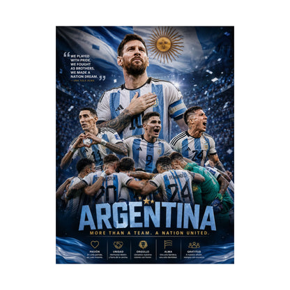 Argentina La Albiceleste Commemorative Poster — National Football Wall Art