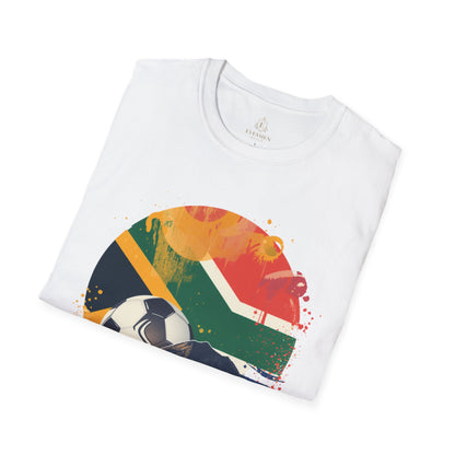 South Africa Flag Soccer T‑Shirt — Retro Football Pride Tee