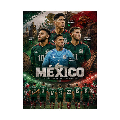 Mexico Soccer "Pasión. Orgullo. Tradición." Commemorative Wall Art Poster