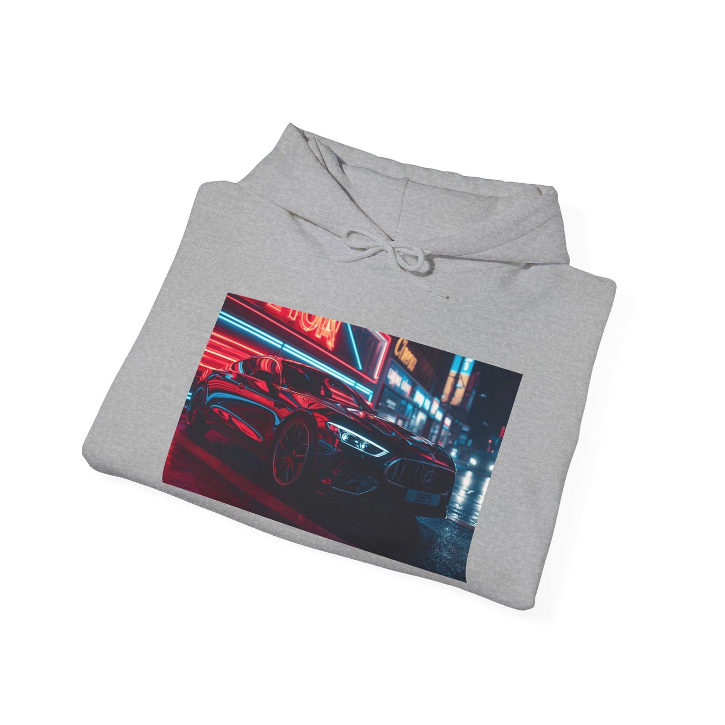 Night Street Car Hoodie Jacket — Retro Cyberpunk Racing Sweatshirt
