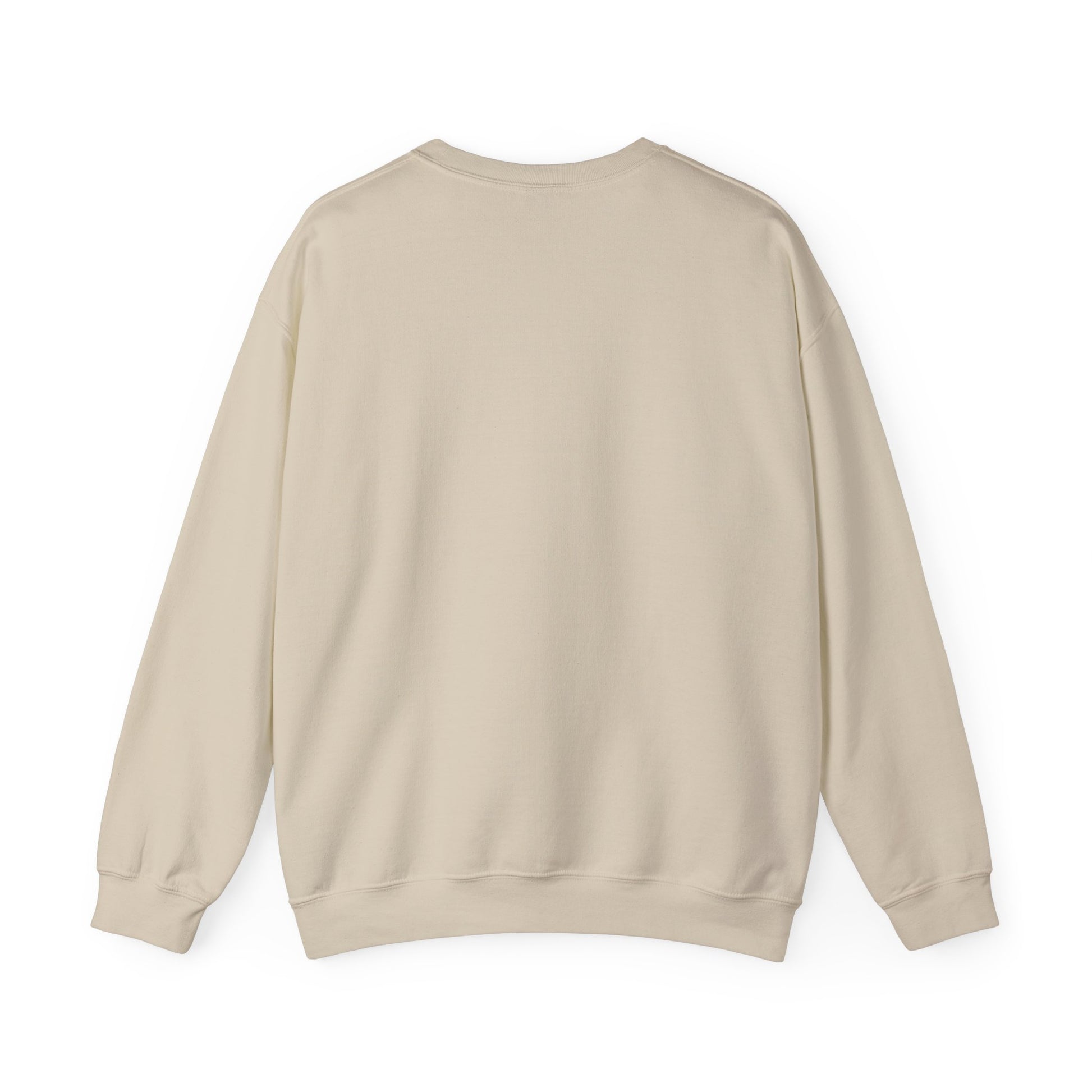 Beige sweatshirt back side on a white background