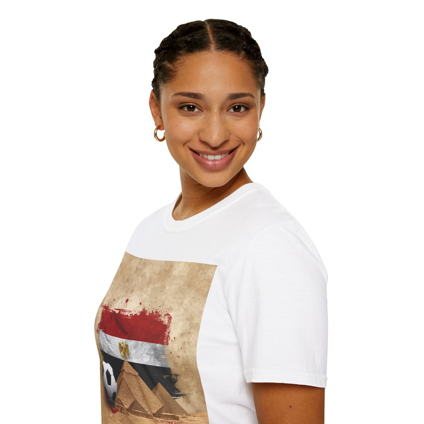 Egypt Flag Pyramids Soccer T-Shirt Match Day Tee