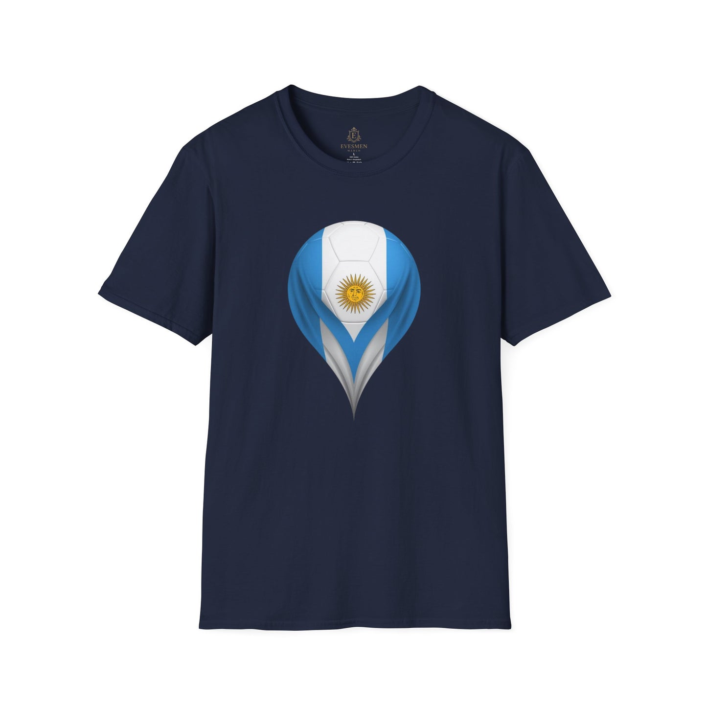 Argentina Football Flag Droplet T-Shirt – Argentine Soccer Fan Tee