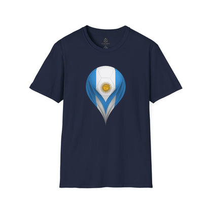 Argentina Football Flag Droplet T-Shirt – Argentine Soccer Fan Tee