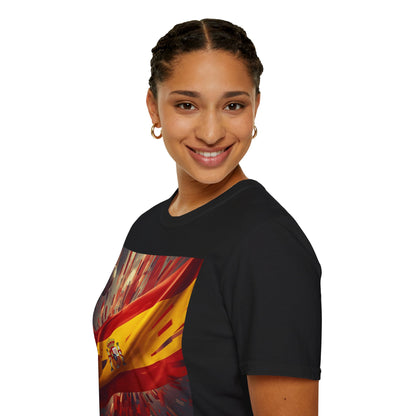 Spanish Flag Soccer T‑Shirt — Dynamic Spain Football Fan Tee