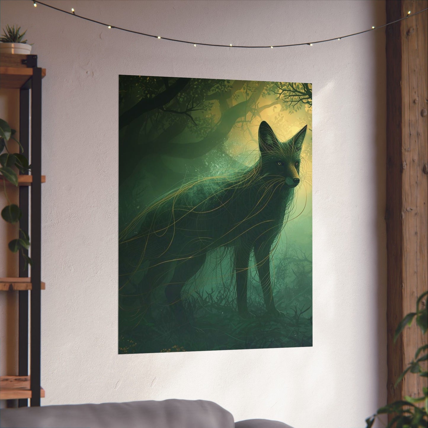 Enchanted Forest Fox Wall Art | Matte Mystical Woodland Poster