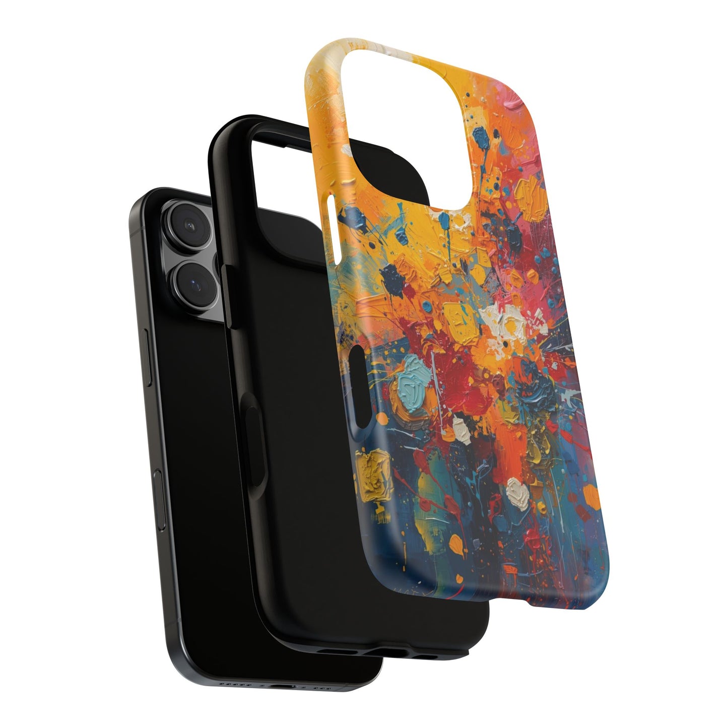 Abstract Color Splash Phone Case — Vibrant Paint Splatter Protective Cover