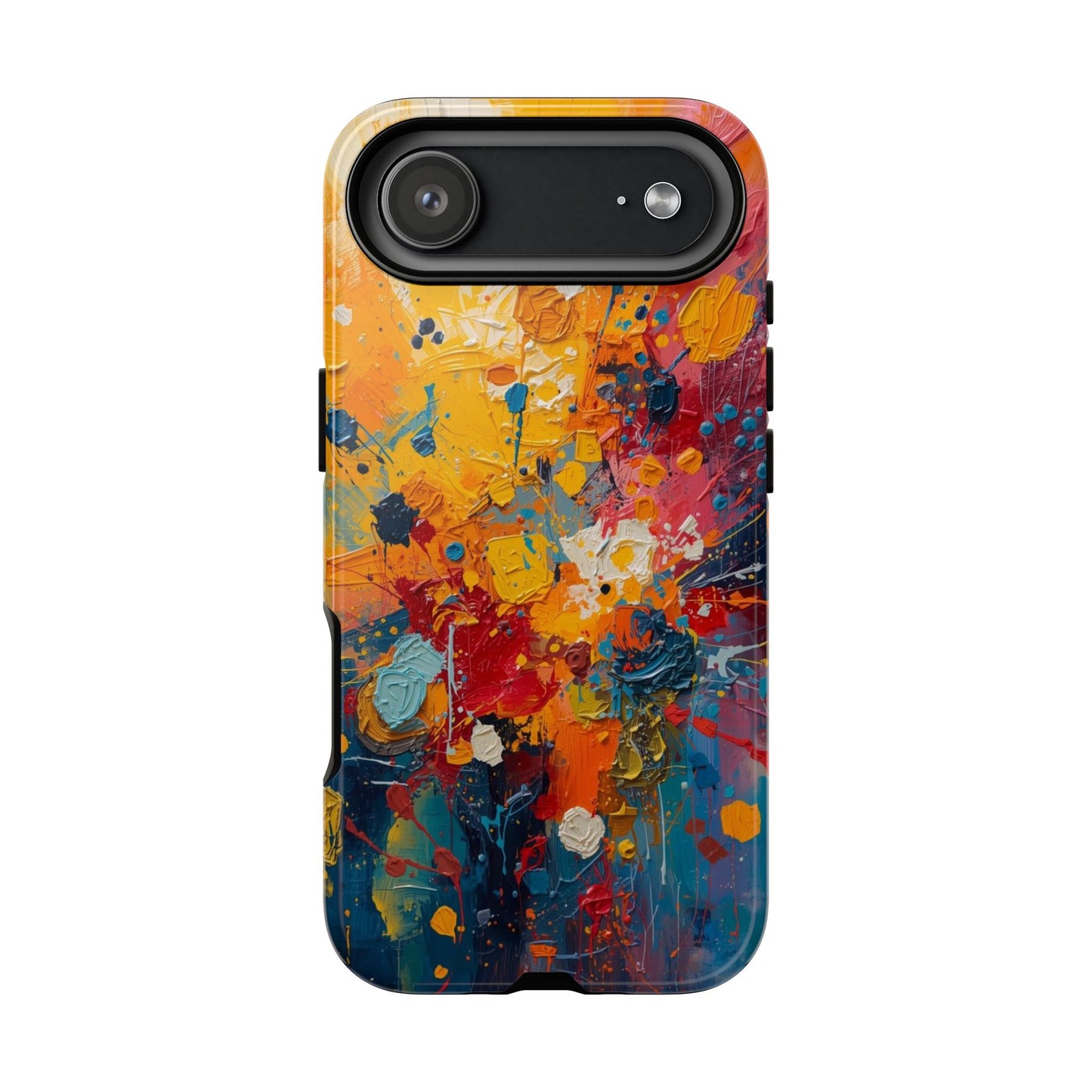 Abstract Color Splash Phone Case — Vibrant Paint Splatter Protective Cover