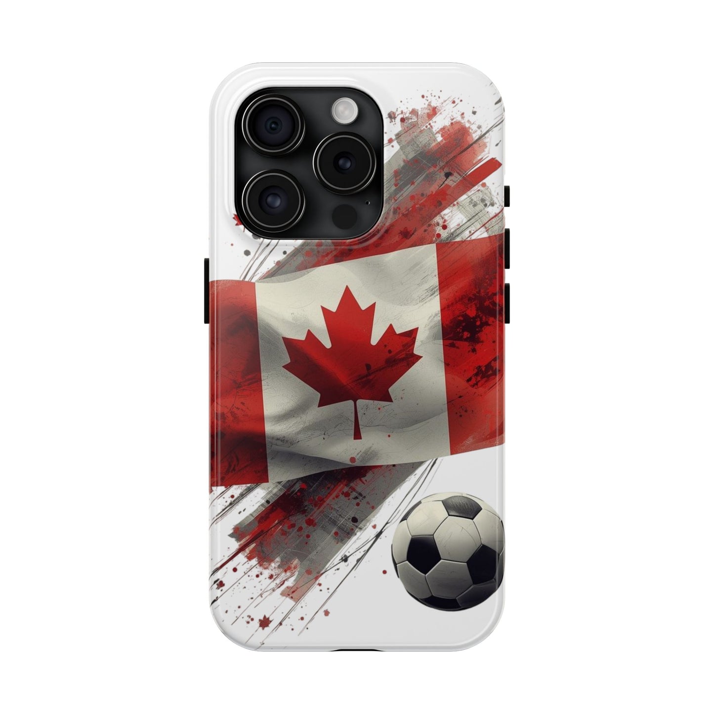 Canadian Flag with Soccer Ball Phone Protective Case Cover