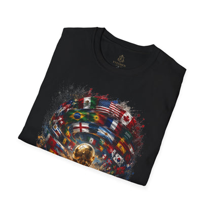 World Cup 2026 Global Flags T-Shirt Cinematic International Flags Fan Tee
