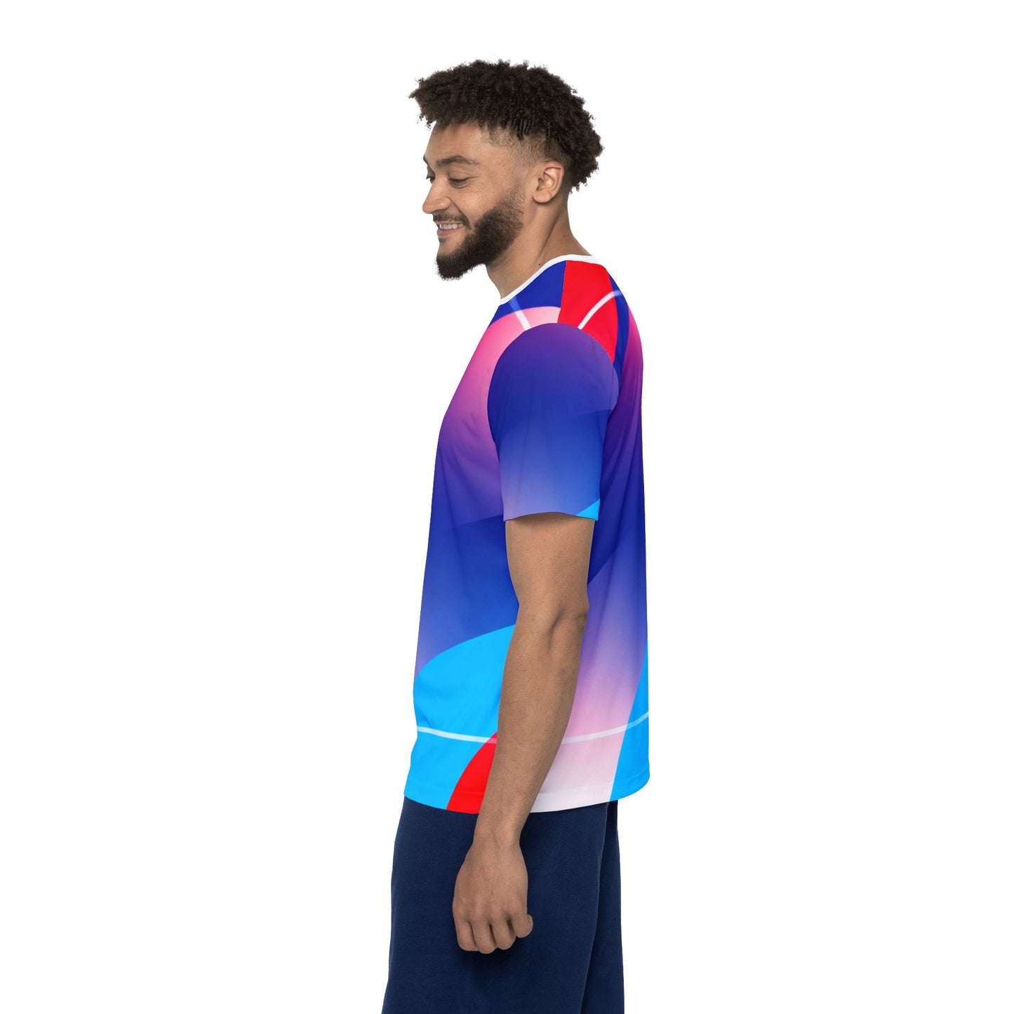 Men's Soccer Jersey Shirt Pitch Design Tee (All-Over Print)