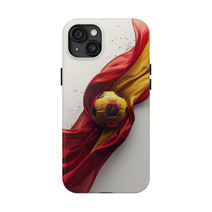 Spanish Flag Soccer Tough Phone Case — Football Fan Protective Cover