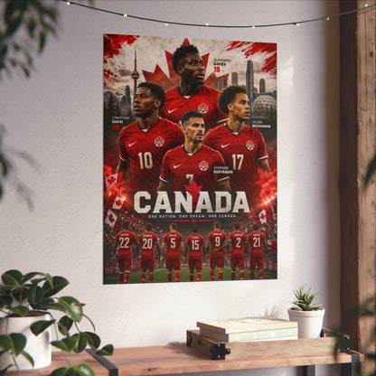 Canada Soccer "One Nation. One Dream." Commemorative Wall Art Poster