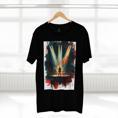 Boxing Ring Spotlight T‑Shirt Retro Fighter Art Tee