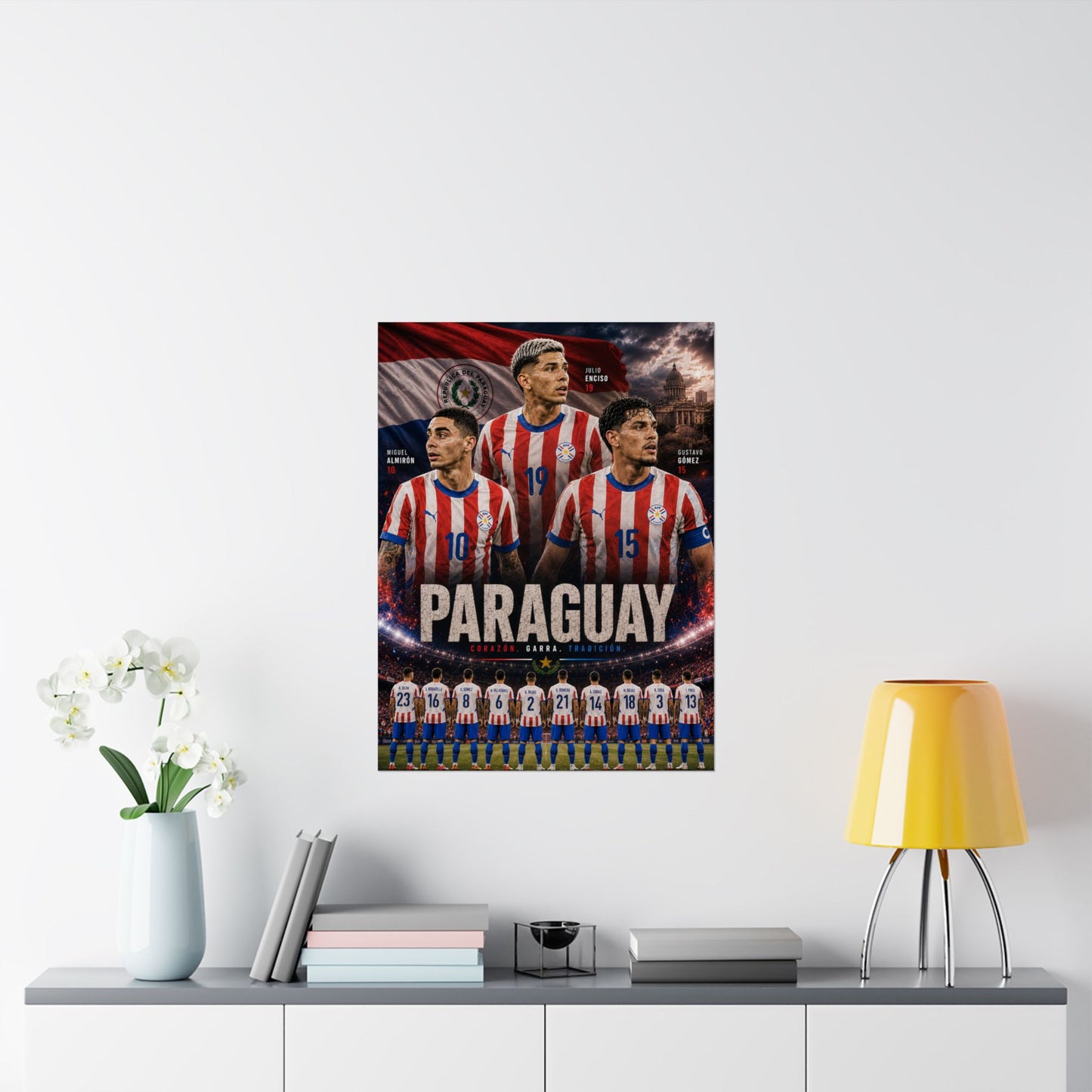 Paraguay Soccer La Albirroja Commemorative Wall Art Poster