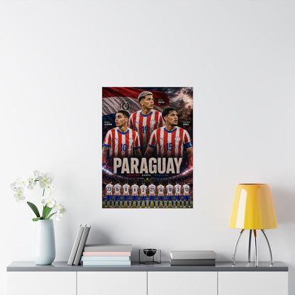 Paraguay Soccer La Albirroja Commemorative Wall Art Poster