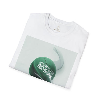 Saudi Arabia Football Green Flag T-Shirt Green Falcons Soccer Graphic Tee