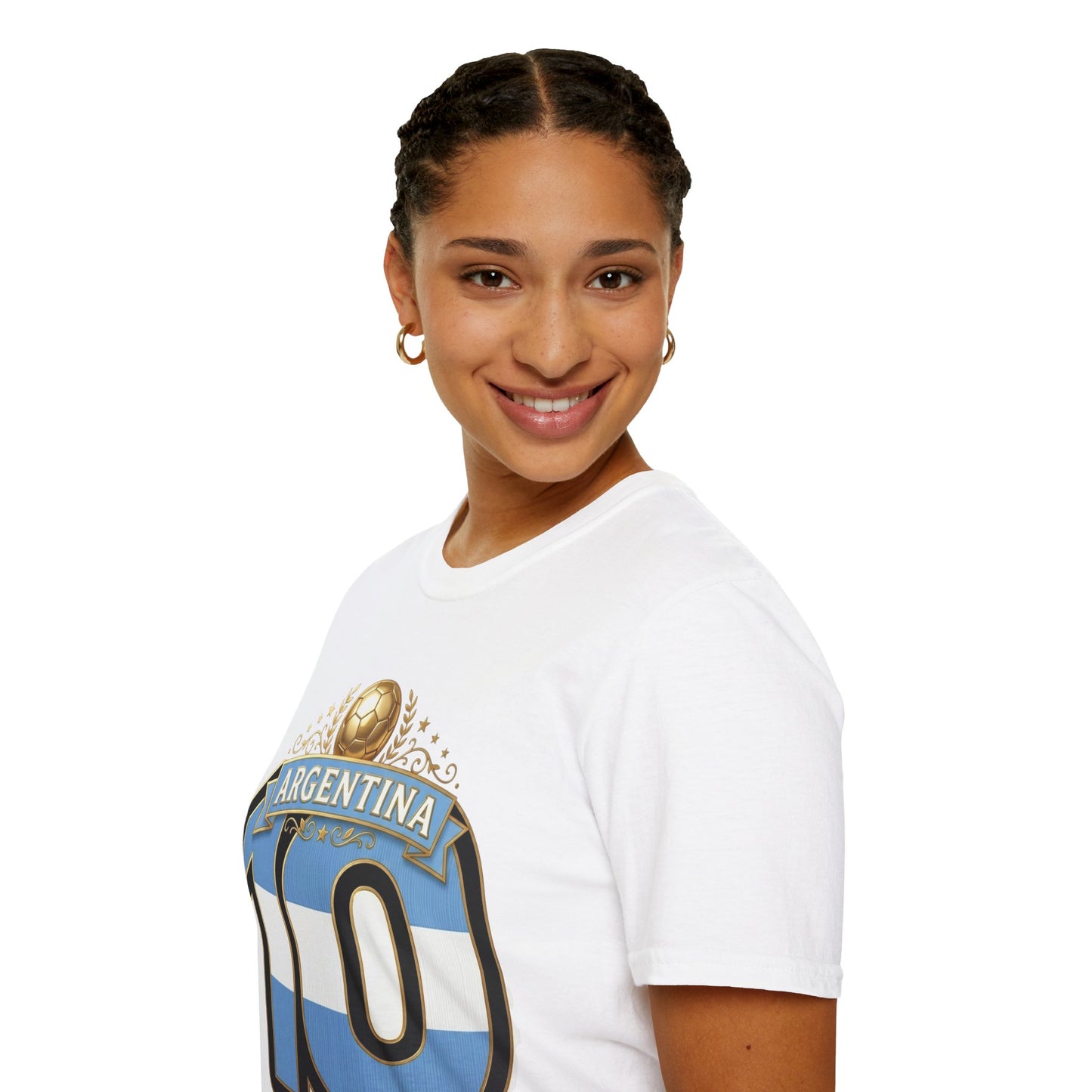 Argentina Number 10 Soccer T-Shirt — Messi Tribute Football Fan Tee