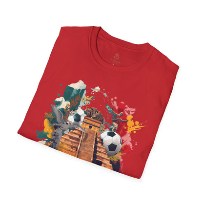 Mexico Soccer Pyramid T-Shirt — Vibrant Chichen Itza Football Tee