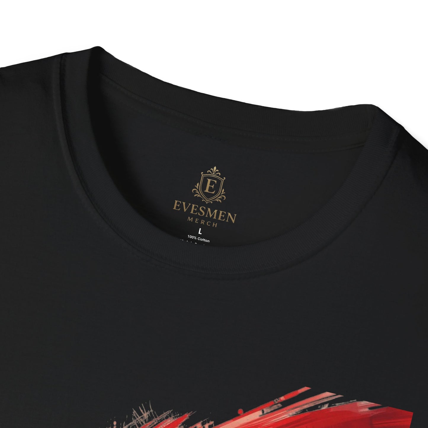 Spain Football Flag Brushstroke T-Shirt Abstract La Roja Soccer Design Tee