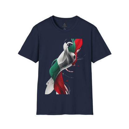 Mexico Football Spirit T-shirt Abstract Flag & Soccer Ball Art Tee