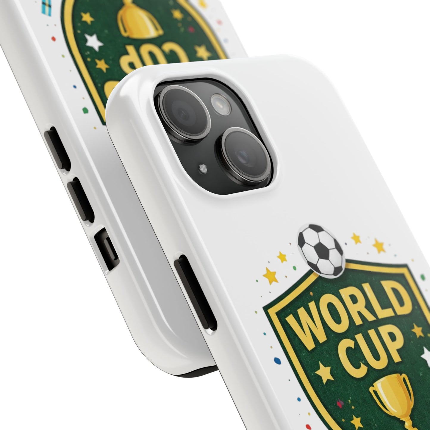 Soccer Match Day Tough Phone Protective Case Trophy Shield with Flags