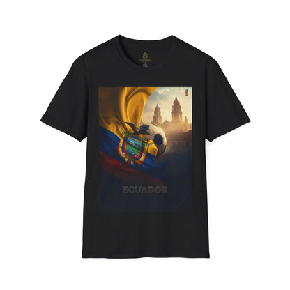 Ecuador Football Graphic T-Shirt Cinematic La Tri Soccer Flag Tee