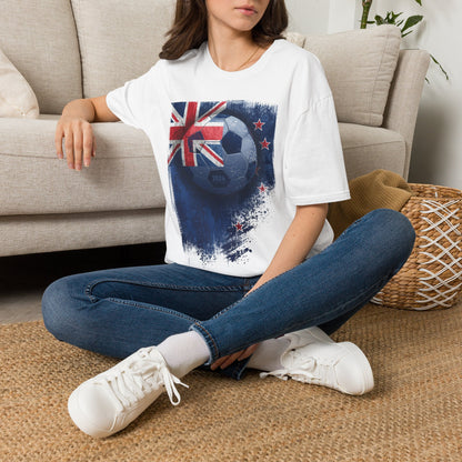 New Zealand Football Flag Grunge T-Shirt All Whites Soccer 2026 Graphic Tee