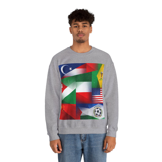 World Flags Soccer Crewneck Sweatshirt — Soccer Fan Pullover