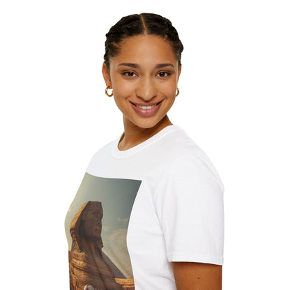 Vintage Egyptian Soccer T-Shirt with Great Sphinx Design Tee