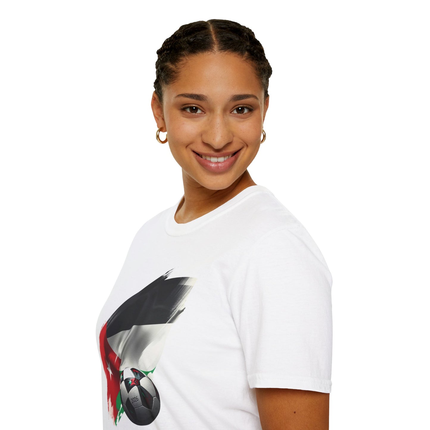 Jordan Football Flag Brushstroke T-Shirt Abstract Chivalrous Falcons Tee
