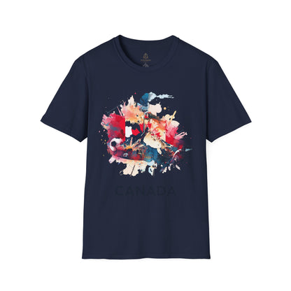 Canada Soccer Match Day T-Shirt - Artistic Canadian Flag Skyline Tee
