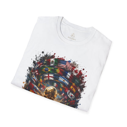 World Cup 2026 Global Flags T-Shirt Cinematic International Flags Fan Tee