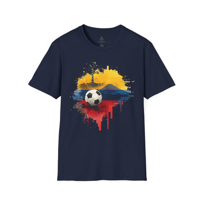 Ecuador Football Pride T-Shirt Quito’s Monument Chimborazo Art Tee