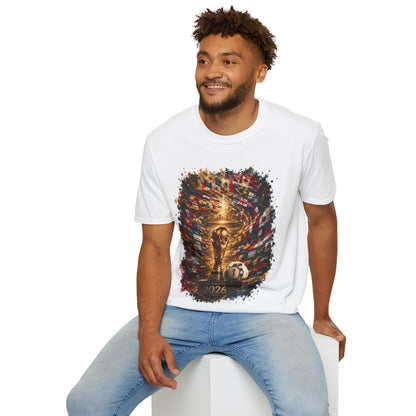 World Cup 2026 Global Flags Graphic T-Shirt Stadium Tournament Soccer Tee