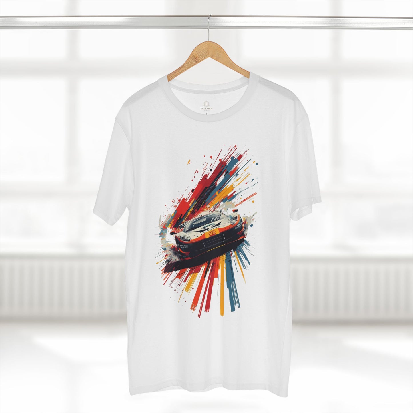 Racing Car Splash T-Shirt Sports Car Graphic Tee for Auto Enthusiasts