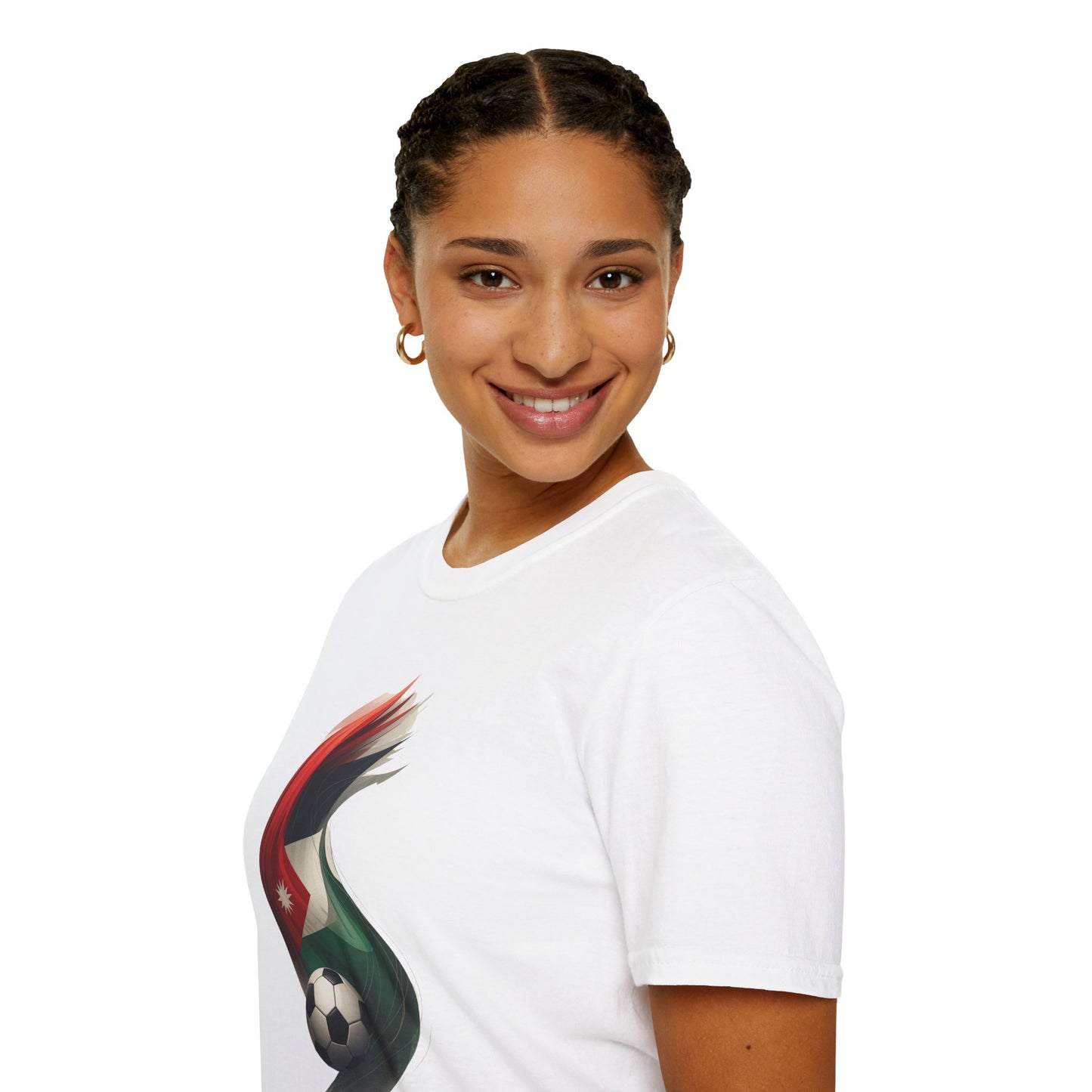 Jordan Football Flag Wave T‑Shirt Chivalrous Falcons Soccer Tee