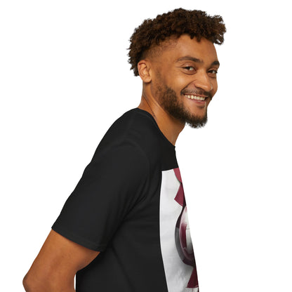 Qatar Football Flag Abstract Graphic T-Shirt Al-Annabbi Soccer Design Tee