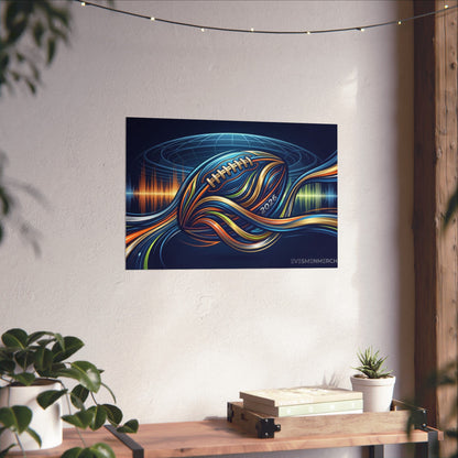 Big Game 2026 Football Matte Wall Poster | Modern Abstract Sports Art Print