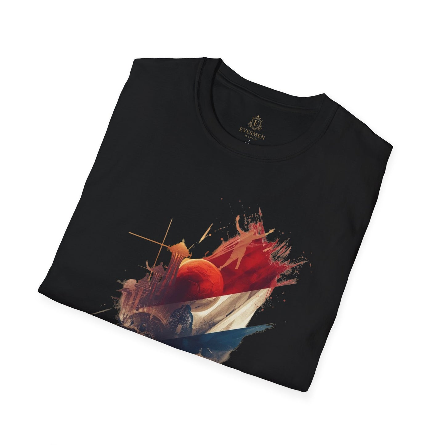 Paraguay Football Abstract Flag T-shirt Soccer Ball Historic Landmarks Tee