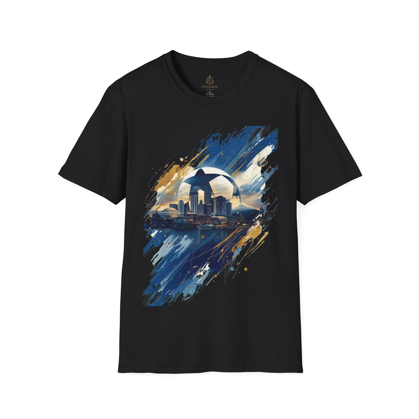 Uruguay Skyline Football T-Shirt — Abstract Football Design Tee
