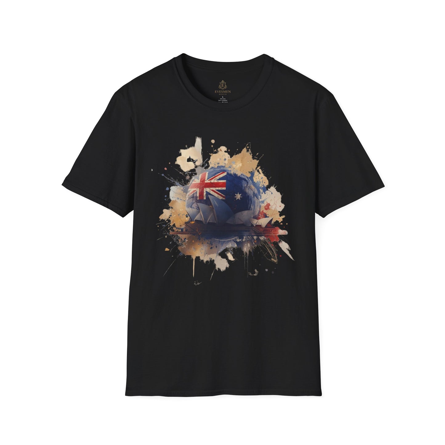 Australian Flag Soccer T-Shirt — Vintage Grunge Aussie Pride Tee