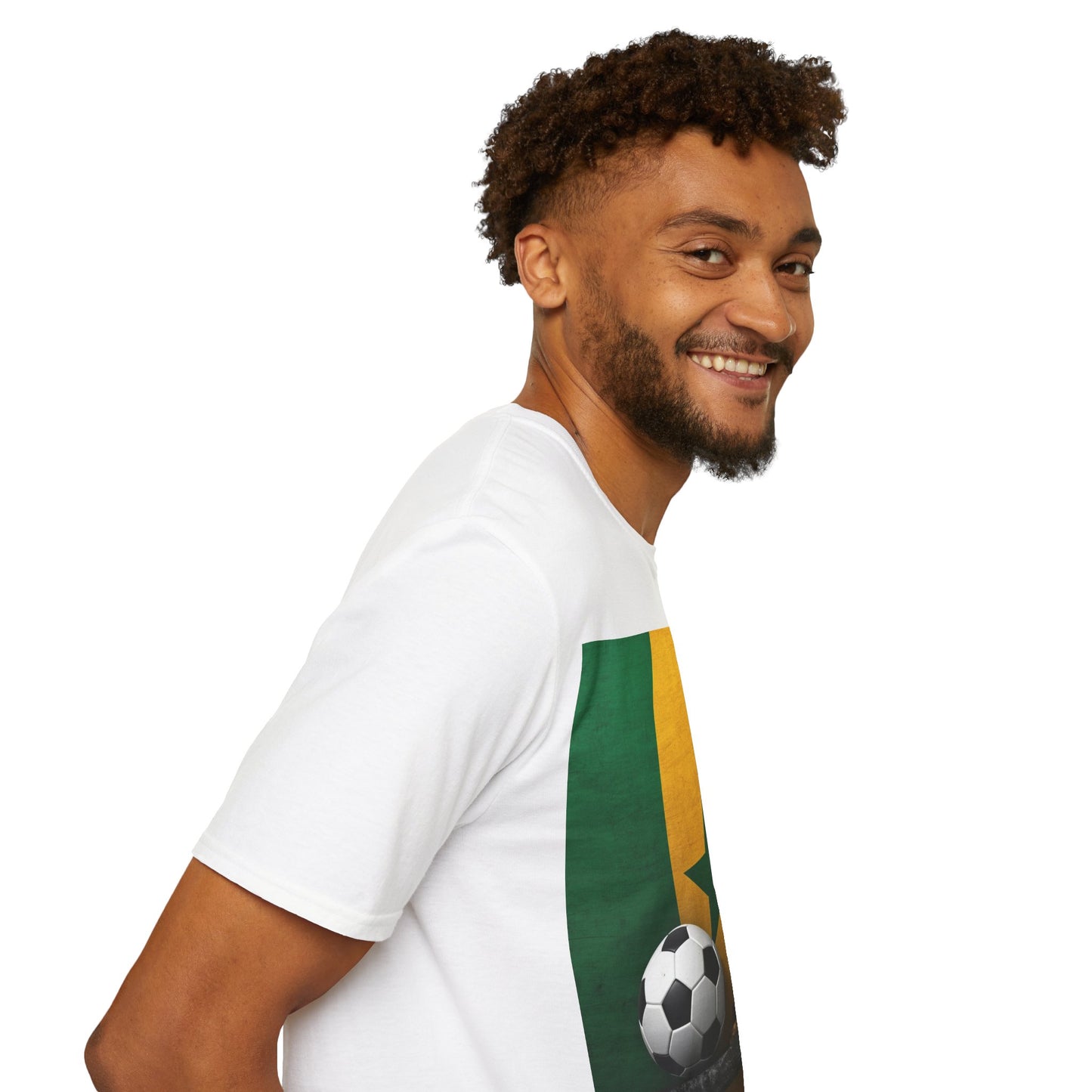 Senegal Flag Soccer T-Shirt – Dakar Skyline & Football Graphic Tee