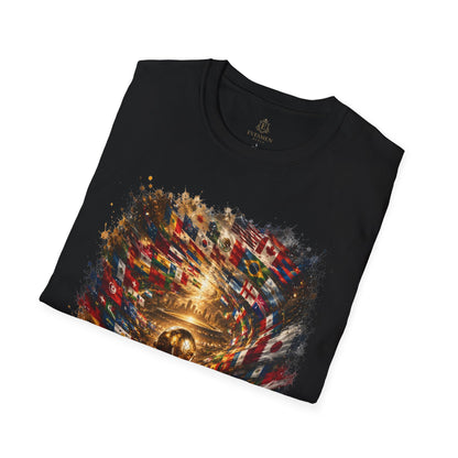 World Cup 2026 Global Flags Graphic T-Shirt Stadium Tournament Soccer Tee
