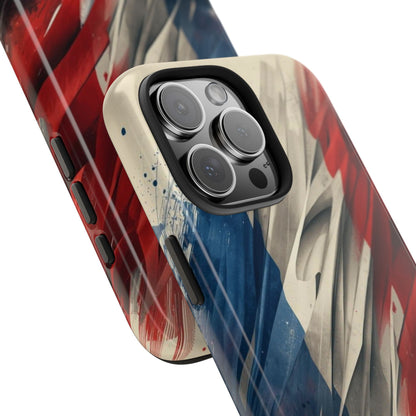 Soccer Flag Tough Phone Case — Grunge France Football Protective iPhone Cover