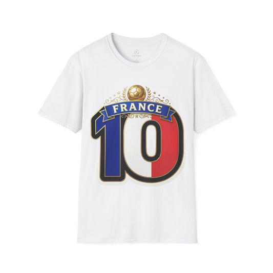 France 10 Soccer T-Shirt - French Flag Football Fan Tee